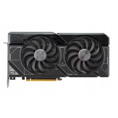 ASUS Dual GeForce RTX 4070 OC Edition 12GB GDDR6X – Priamy pohľad na prednú stranu s dvoma ventilátormi