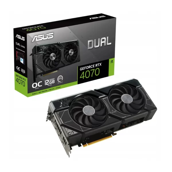ASUS Dual GeForce RTX 4070 OC Edition 12GB GDDR6X – Grafická karta s balením