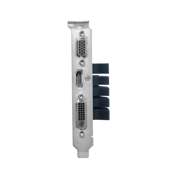 ASUS GeForce 710 2GB DDR3 EVO – Zadný panel grafickej karty s výstupmi VGA, HDMI a DV