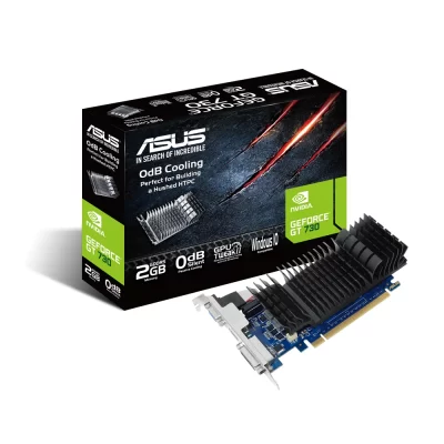 ASUS GeForce GT 730 2GB GDDR5 – Balenie s grafickou kartou a označením funkcií