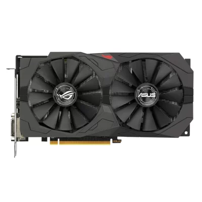 ASUS ROG Strix Radeon RX 560 V2 4GB GDDR5 – Čelný pohľad na chladič grafickej karty s dvoma ventilátormi.