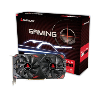 BIOSTAR Radeon RX580 8 GB – Produkt s originálnou krabicou a kartou