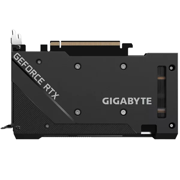 GIGABYTE GeForce RTX 3060 WINDFORCE OC 12G – Zadná strana karty s backplate