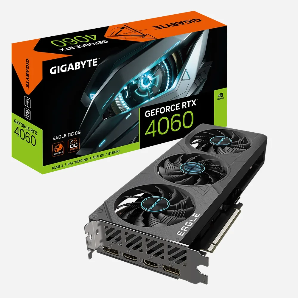 GIGABYTE GeForce RTX 4060 EAGLE OC 8G – Grafická karta s balením GIGABYTE GeForce RTX 4060 EAGLE OC 8G – Grafická karta s balením