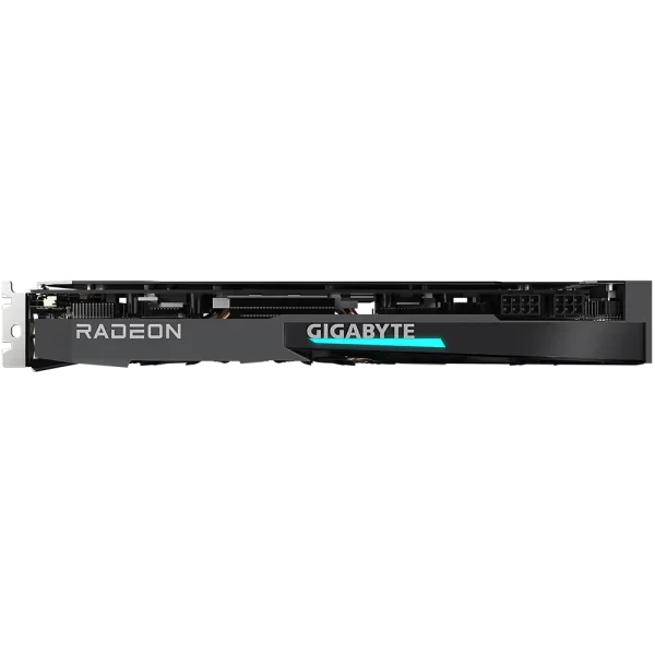 GIGABYTE Radeon RX 6700 XT EAGLE OC 12G – Bočný pohľad na kartu s logom Eagle