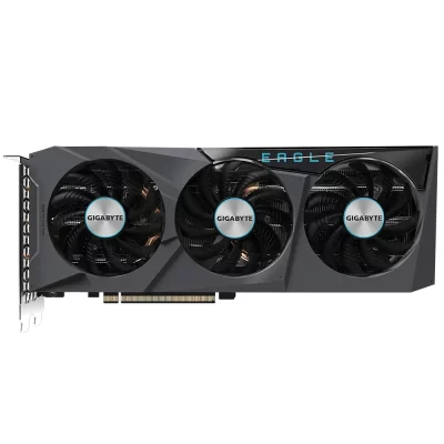 GIGABYTE Radeon RX 6700 XT EAGLE OC 12G – Predný pohľad na ventilátory