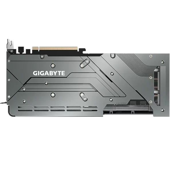 GIGABYTE Radeon RX 7800 XT GAMING OC 16G – Zadná strana karty s backplate
