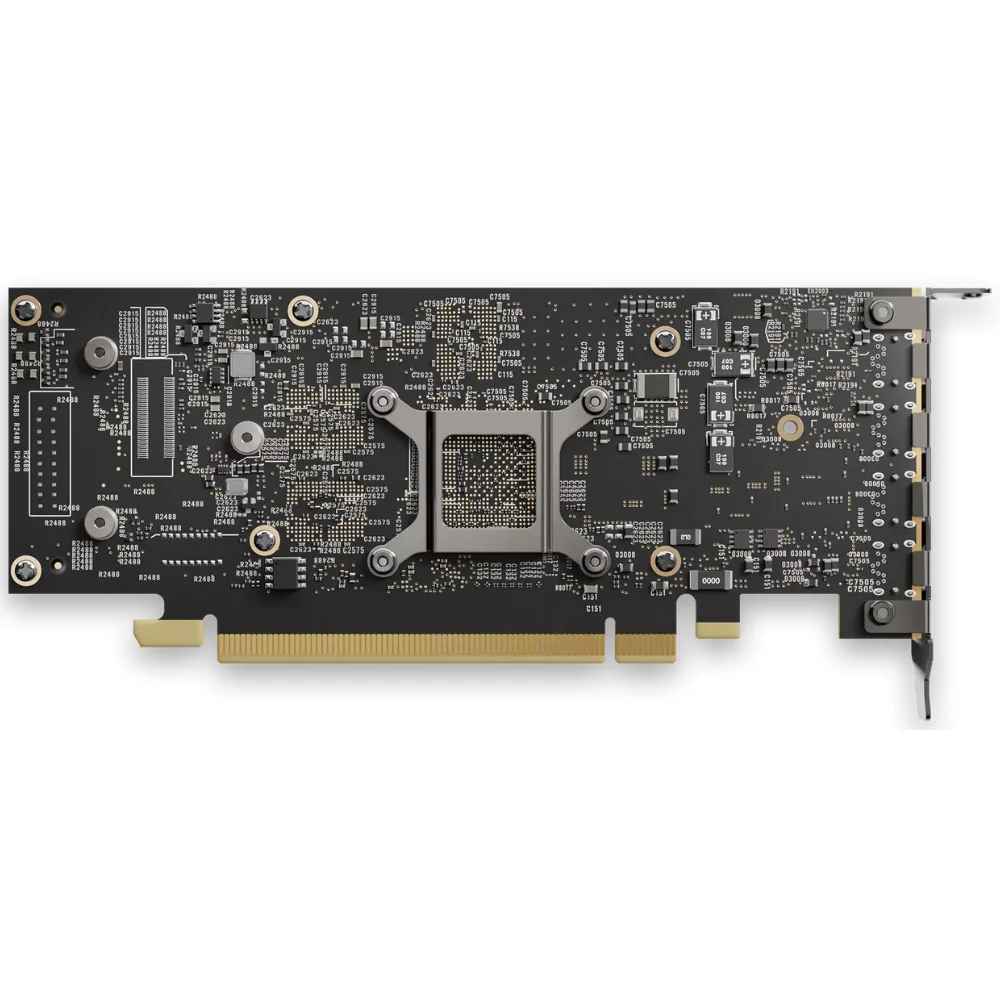 HP Intel Arc Pro A40 6 GB – Pohľad na zadnú stranu plošného spoja grafickej karty HP Intel Arc Pro A40 6 GB – Pohľad na zadnú stranu plošného spoja grafickej karty