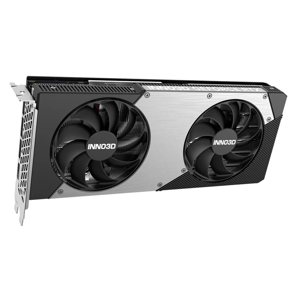 INNO3D GeForce RTX 5070 TWIN X2 OC 12 GB – Krabica produktu s logami a popismi technológií INNO3D GeForce RTX 5070 TWIN X2 OC 12 GB – Krabica produktu s logami a popismi technológií