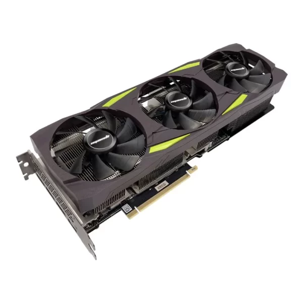 MANLI GeForce RTX 3090 24GB GDDR6X - šikmý pohľad na grafickú kartuMANLI GeForce RTX 3090 24GB GDDR6X - Šikmý pohľad na grafickú kartu