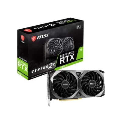 MSI GeForce RTX 3060 Ti VENTUS 2X OC 8 GB – Balenie grafickej karty s kartou