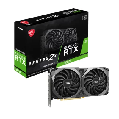 MSI GeForce RTX 3060 VENTUS 2X 8G OC – balenie a karta zepredu