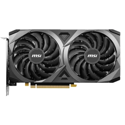 MSI GeForce RTX 3060 VENTUS 2X 8G OC – predná strana karty s ventilátormi
