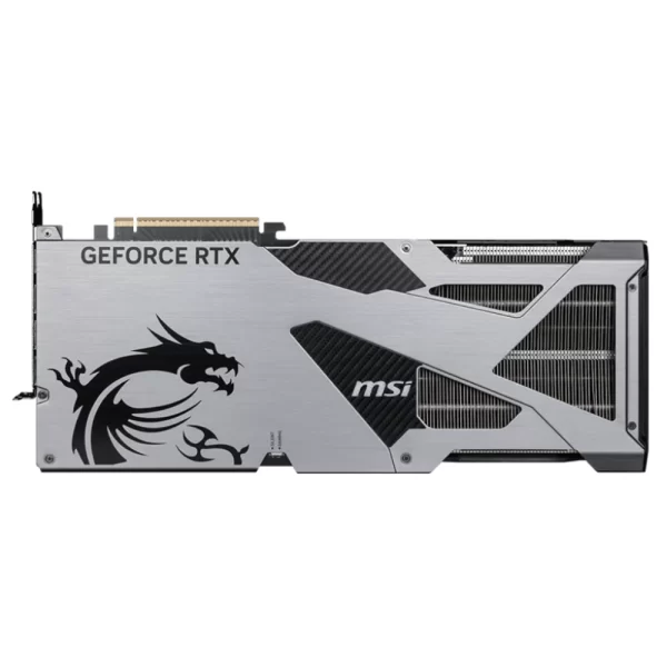 MSI GeForce RTX 5090 32G VANGUARD SOC LAUNCH EDITION – Zadný kovový kryt s drakom a výrezmi