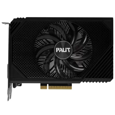 Palit GeForce RTX 3050 StormX 8 GB – Pohľad spredu na ventilátor grafickej karty
