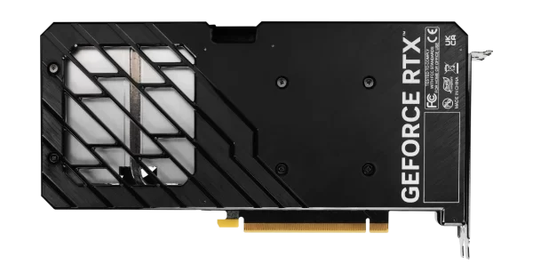 Palit GeForce RTX 4060 Infinity 2 8 GB – Zadná strana grafickej karty s kovovým krytom