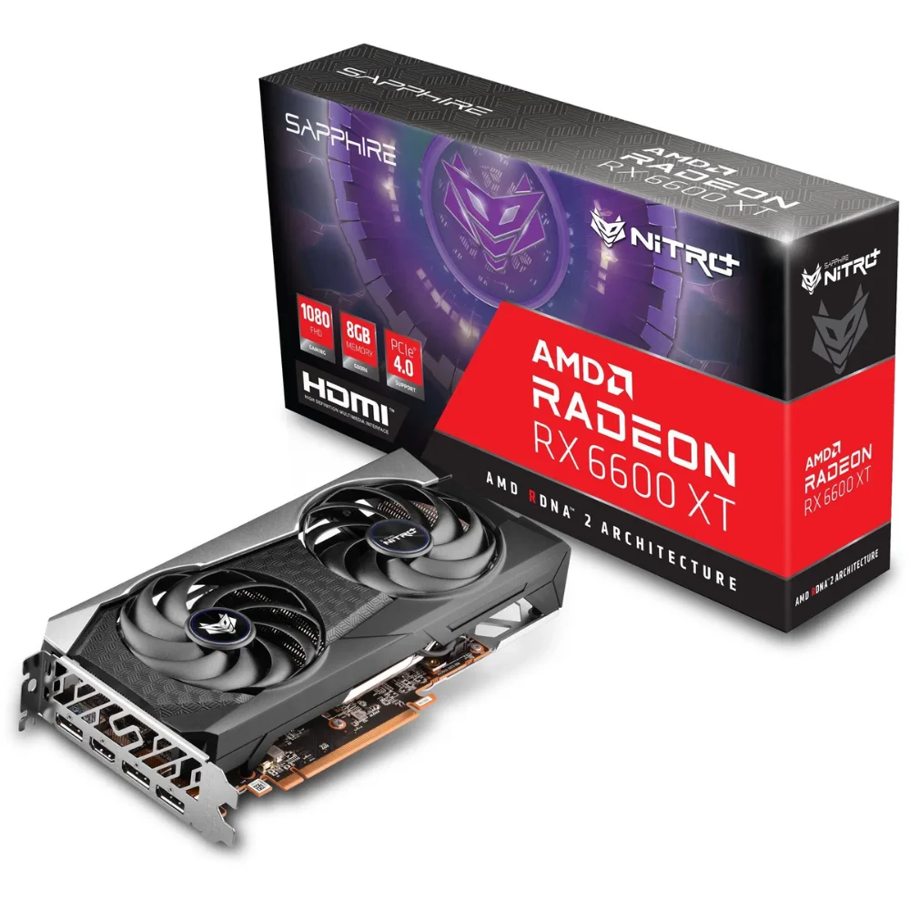 SAPPHIRE NITRO+ AMD Radeon RX 6600 XT 8 GB – grafická karta a jej originálne balenie SAPPHIRE NITRO+ AMD Radeon RX 6600 XT 8 GB – grafická karta a jej originálne balenie