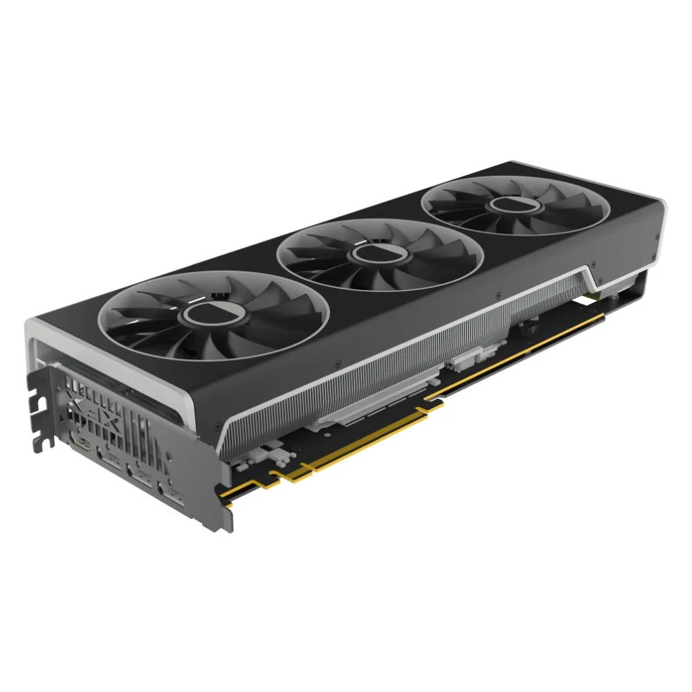 XFX SPEEDSTER MERC 310 AMD Radeon RX 7900 XT 20 GB – Bočný pohľad na grafickú kartu so základnými konektormi XFX SPEEDSTER MERC 310 AMD Radeon RX 7900 XT 20 GB – Bočný pohľad na grafickú kartu so základnými konektormi