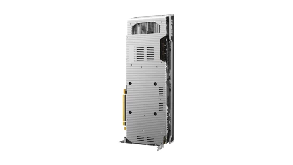 XFX SPEEDSTER MERC 310 AMD Radeon RX 7900 XTX Black Edition 24 GB – Zadná strana grafickej karty v zvislej polohe