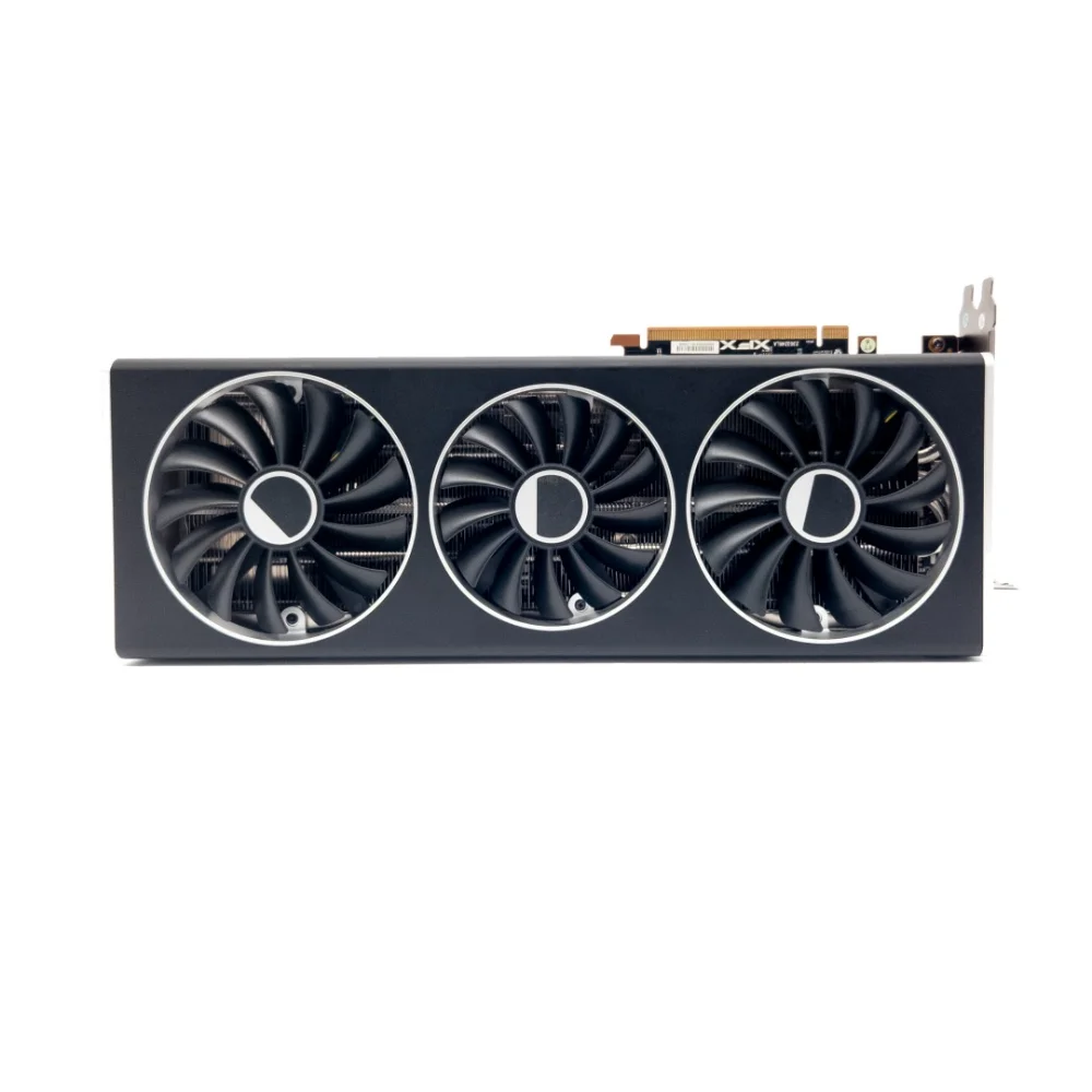 XFX Speedster MERC 319 Radeon RX 7800 XT BLACK Edition 16 GB – predná strana s ventilátormi XFX Speedster MERC 319 Radeon RX 7800 XT BLACK Edition 16 GB – predná strana s ventilátormi
