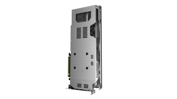XFX Speedster MERC 319 Radeon RX 7800 XT BLACK Edition 16 GB – vertikálny pohľad na zadnú stranu
