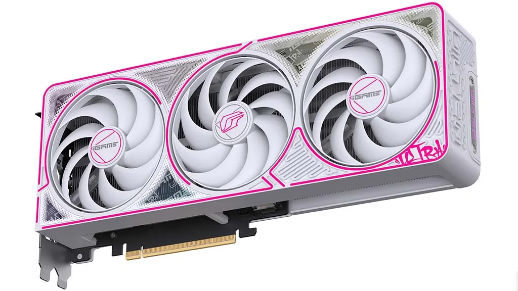 Colorful iGame RTX 5050 Ultra W OC 8 GB - Pohľad na prednú stranu grafickej karty