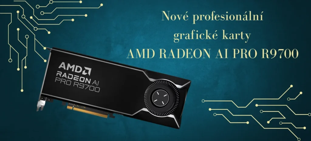 AMD Radeon AI Pro R9700 - Ilustrační obrázek s grafickou kartou