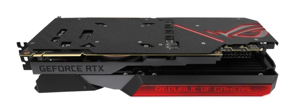 Vzhled staršího modelu ROG MATRIX, ze kterého pravděpodobně vychází i samotný design nové karty – ASUS ROG Matrix RTX 5090.