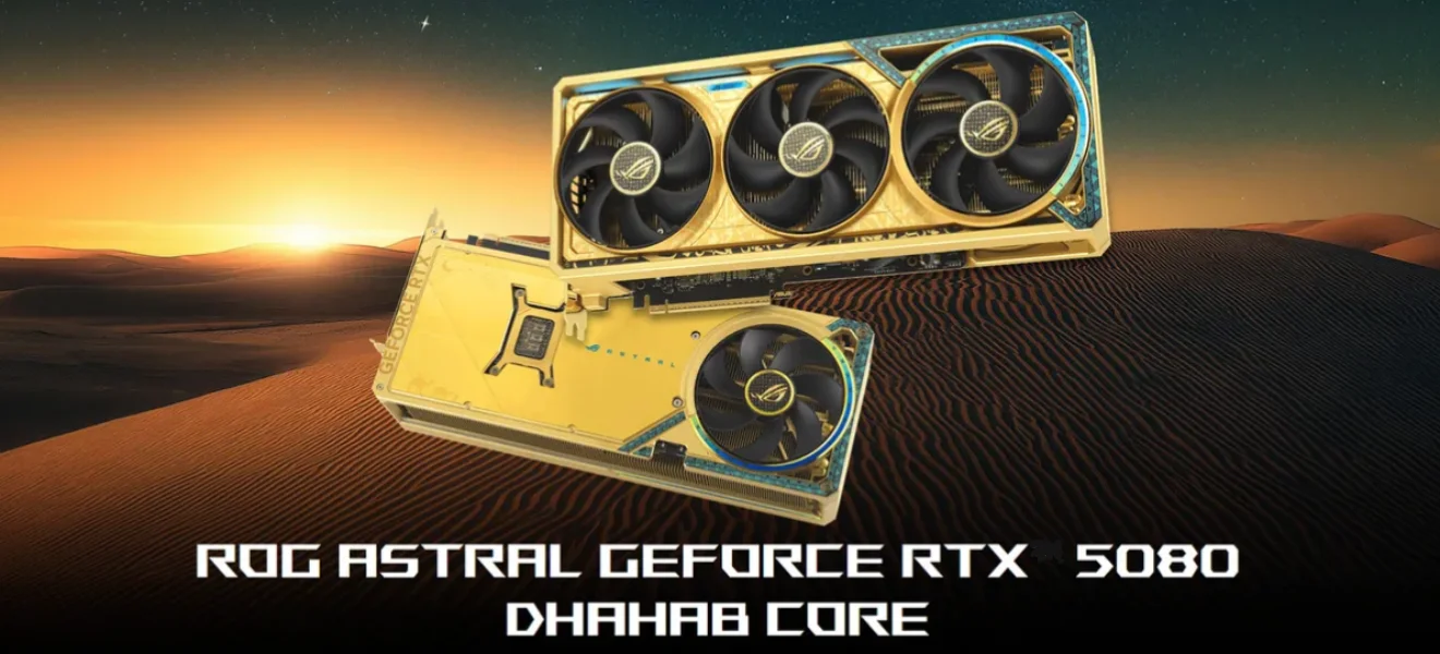 Grafická karta ASUS ROG Astral GeForce RTX 5080 Dhahab CORE OC - Ilustračný obrázok