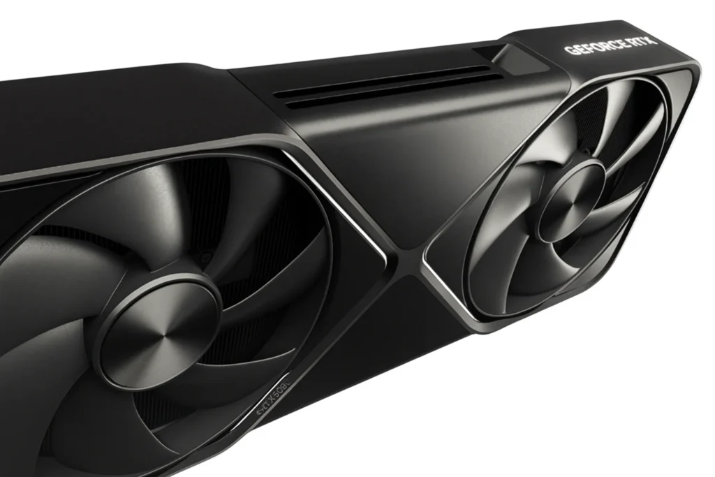 GeForce RTX 5090 D V2 Přední pohled na skvostný design.