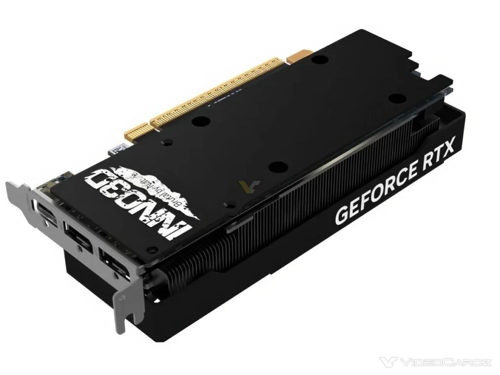 Pohľad na zadnú stranu INNO3D GeForce RTX 5060 Low Profile.
