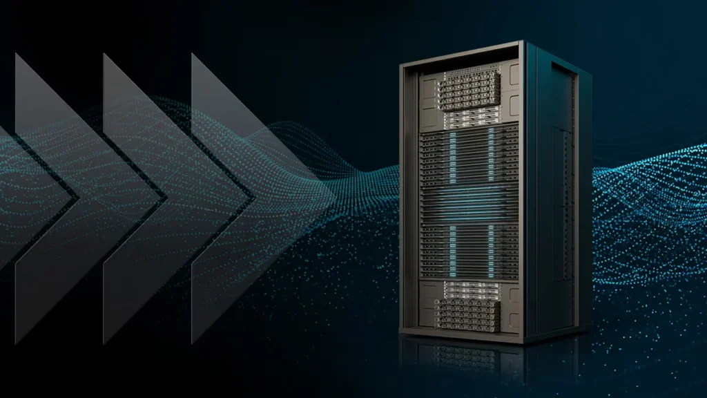 AMD Helios rack – oficiálny render otvoreného rack-scale systému pre AI superklastre od AMD