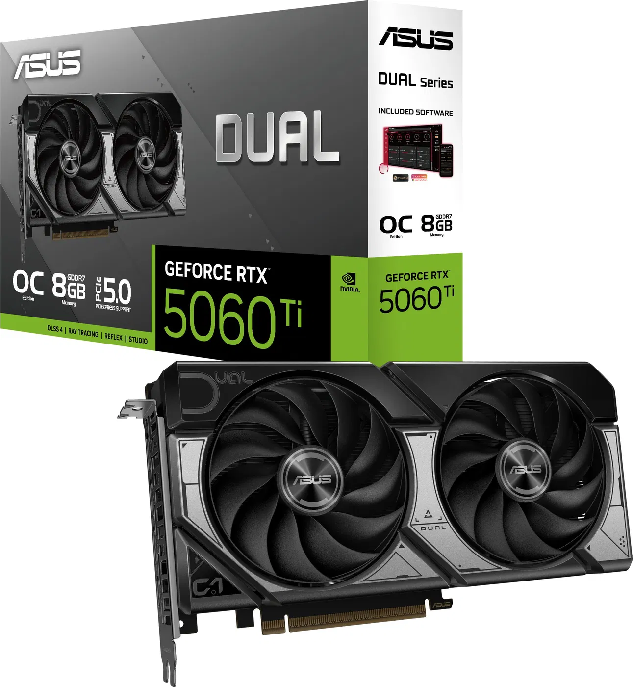 ASUS DUAL GeForce RTX 5060 Ti O8G s krabicou