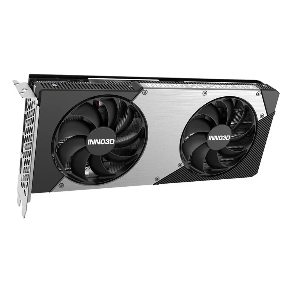 Pohľad na grafickú kartu INNO3D GeForce RTX 5070 Twin X2 12G