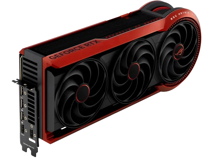 Chladenie a výstupy grafickej karty ASUS ROG Matrix Platinum RTX 5090