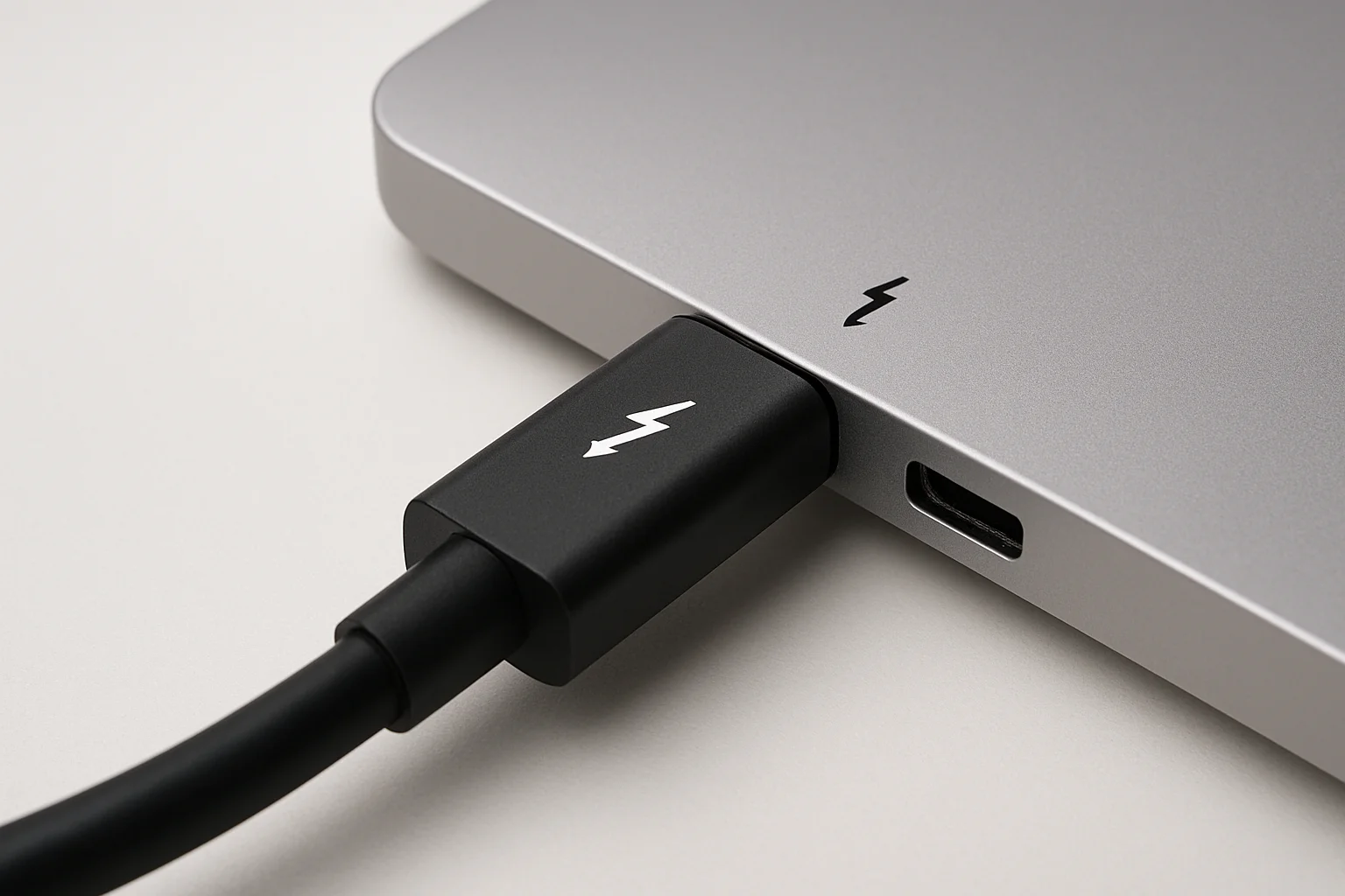 Pohľad na thunderbolt port