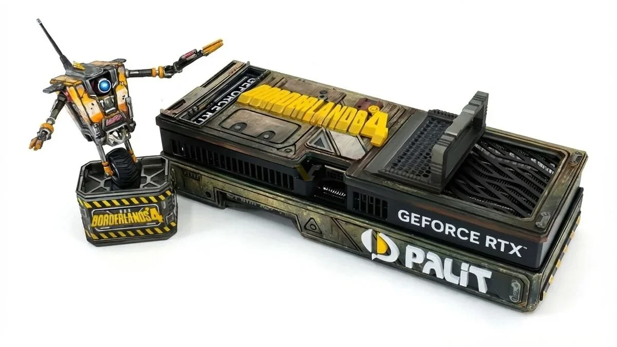 Palit RTX 5070 GamingPro Borderlands 4 limitovaná edícia s figúrkou Claptrap