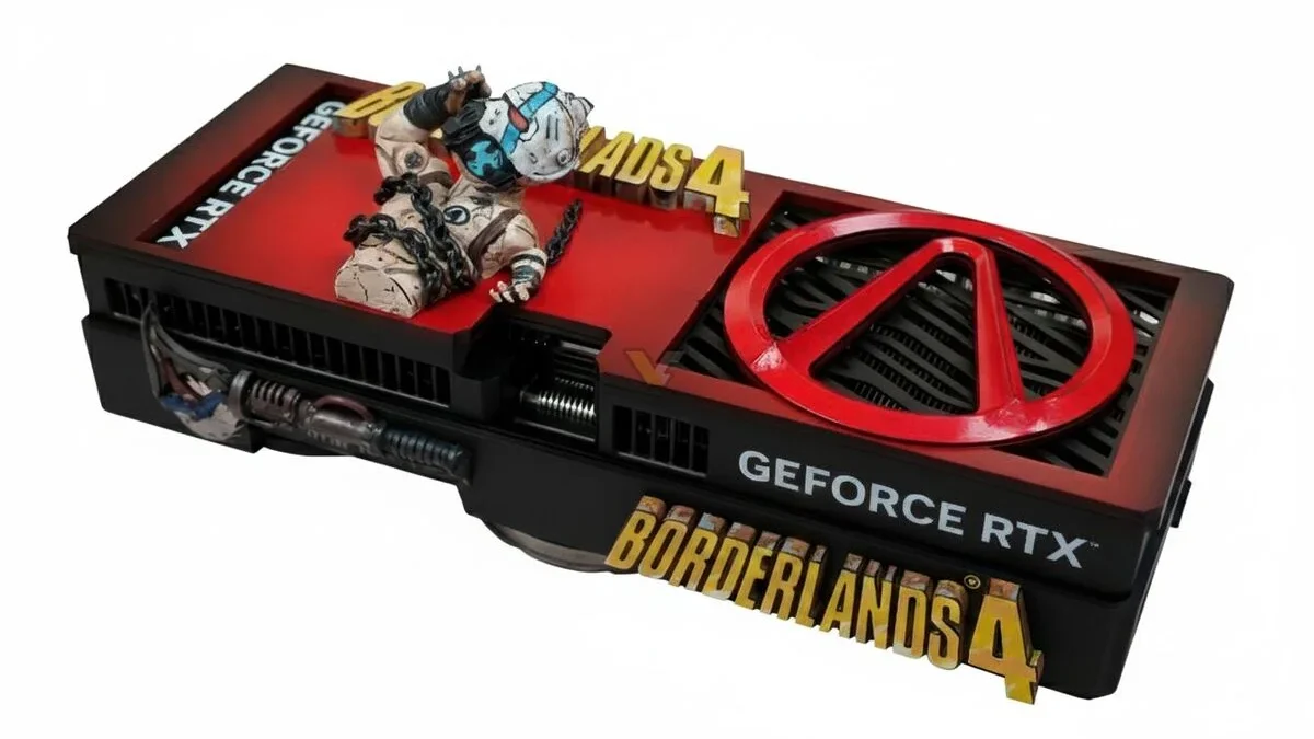 Palit RTX 5070 GamingPro Borderlands 4 dizajn hornej strany grafickej karty