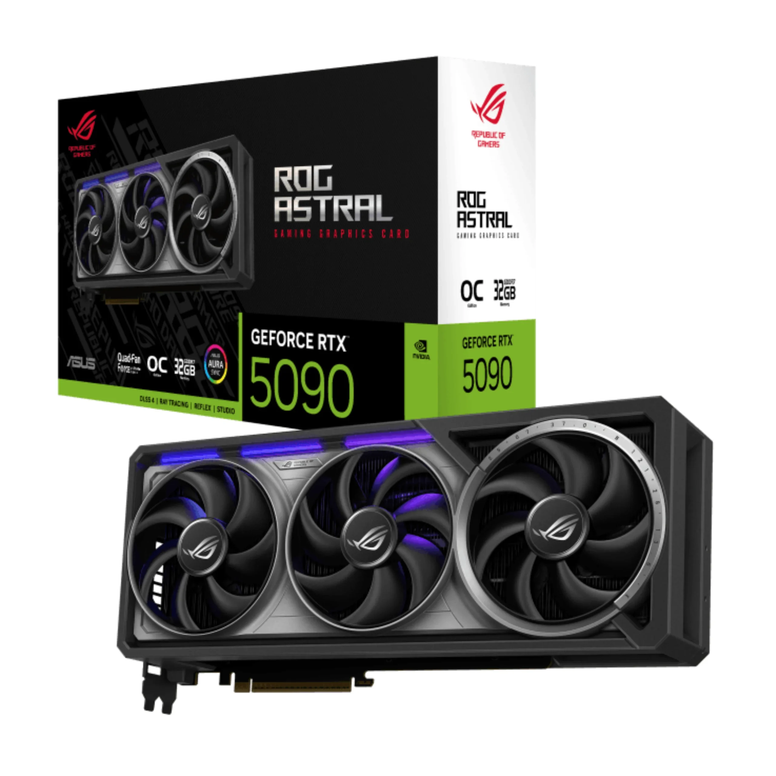 Grafická karta Asus ROG Astral GeForce RTX 5090 32GB OC Edition spolu s balením Grafická karta Asus ROG Astral GeForce RTX 5090 32GB OC Edition spolu s balením