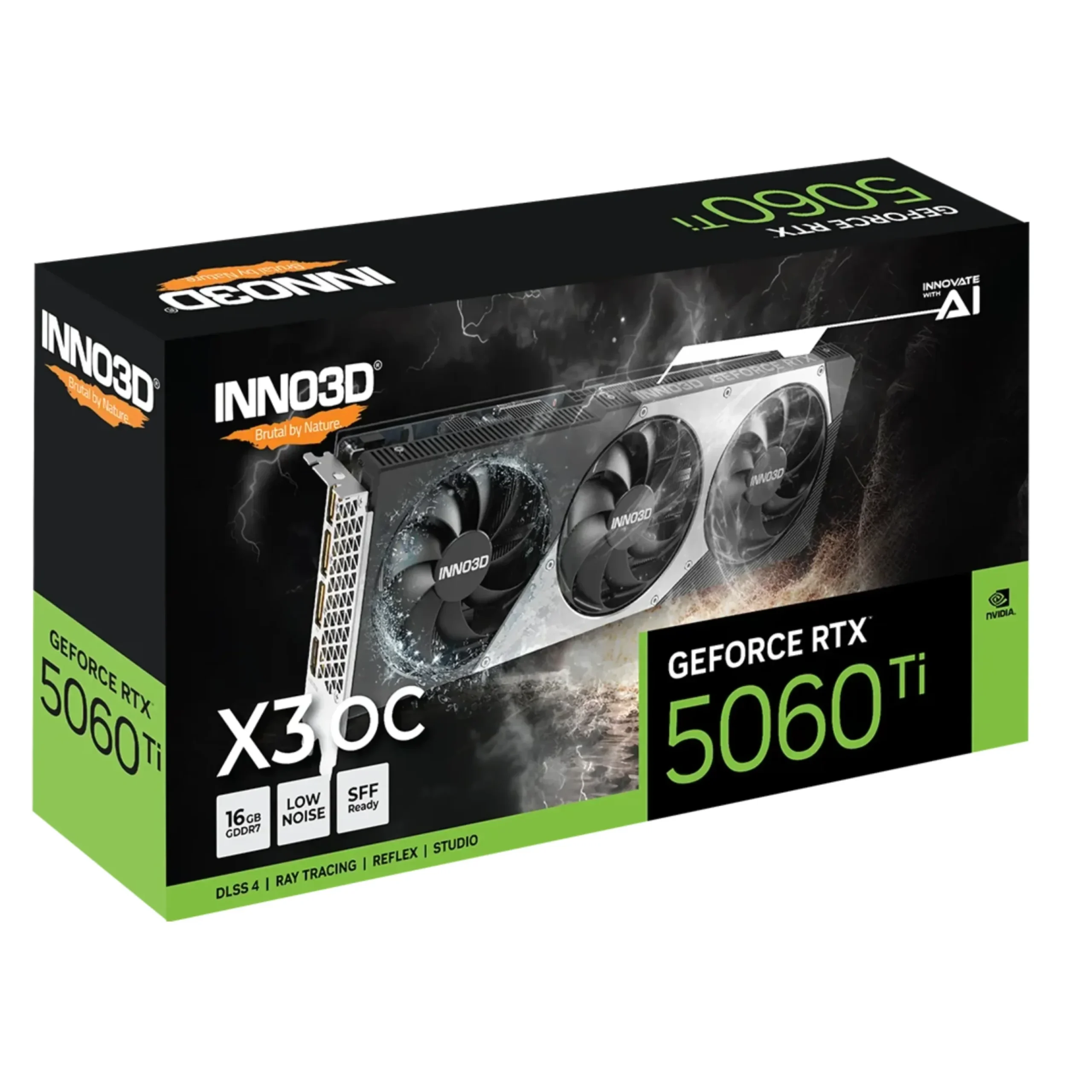 Balenie grafickej karty INNO3D GeForce RTX 5060 Ti 16GB X3 OC Balenie grafickej karty INNO3D GeForce RTX 5060 Ti 16GB X3 OC