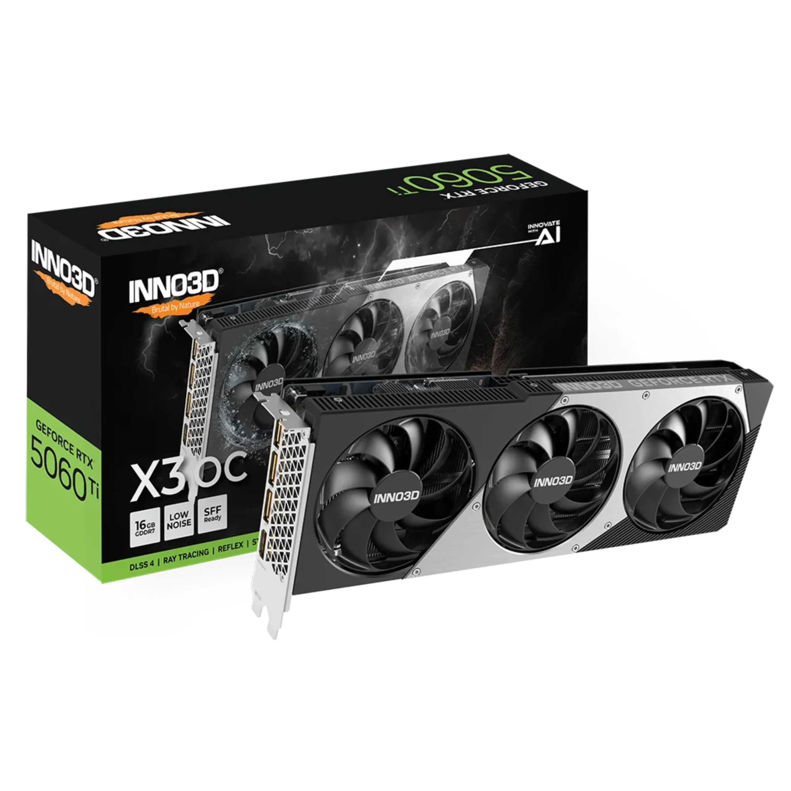 Grafická karta INNO3D GeForce RTX 5060 Ti 16GB X3 OC spolu s balením Grafická karta INNO3D GeForce RTX 5060 Ti 16GB X3 OC spolu s balením