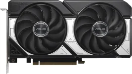 ASUS DUAL GeForce RTX 5060 Ti O8G - Pohľad na prednú stranu karty
